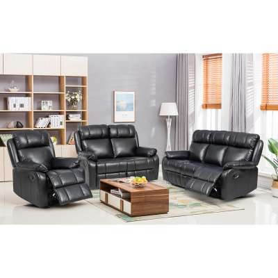 Lving Room Recliner Sofa American Style Recliner Lounge Chair, Sectional Reclining Genuine Leather Sofa Chairs